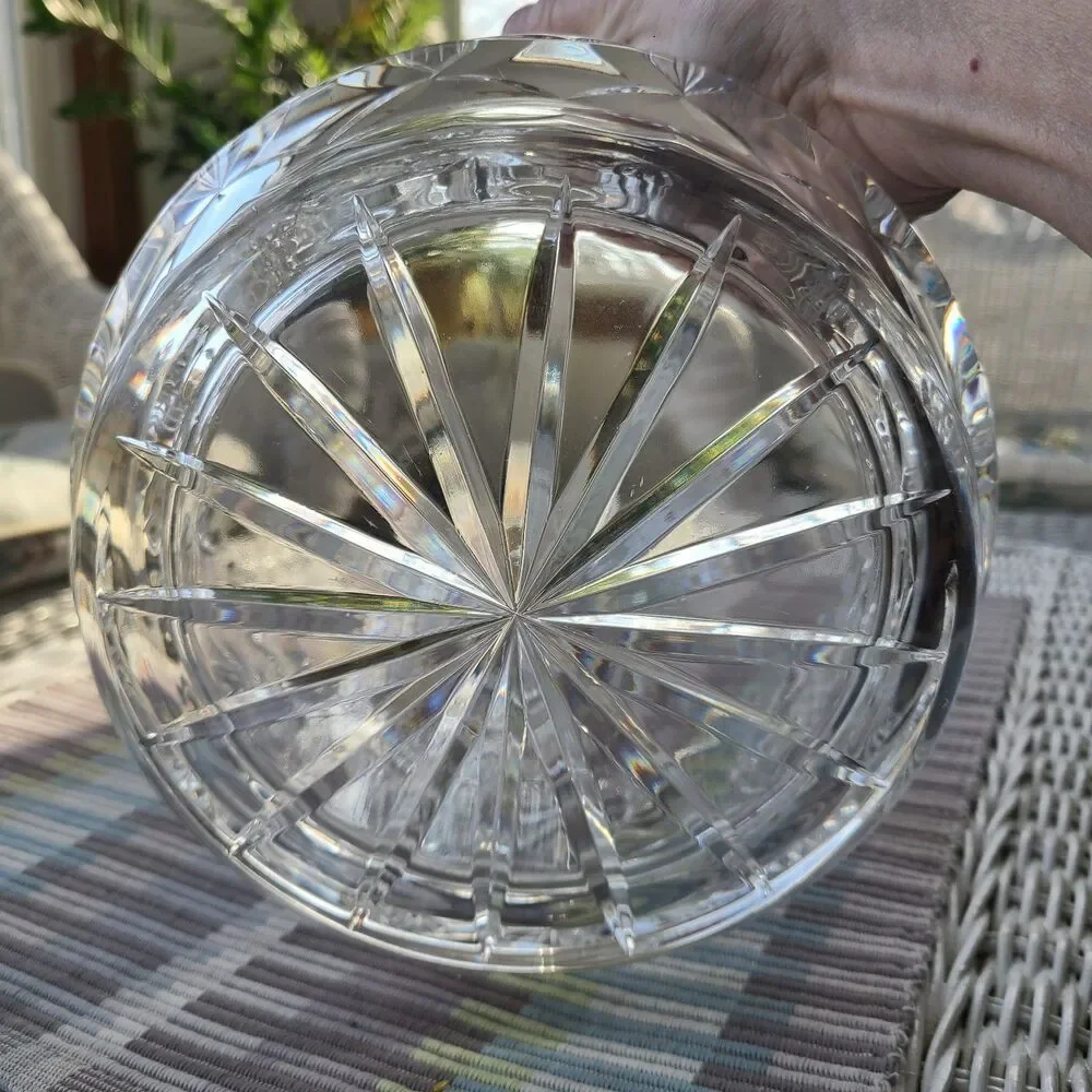 Crystal Clear Monica Pinwheel Elegant Cut Lead Crystal Bowl 8